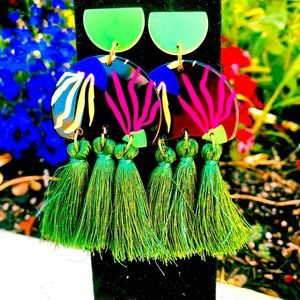 Tropics tassel earrings
